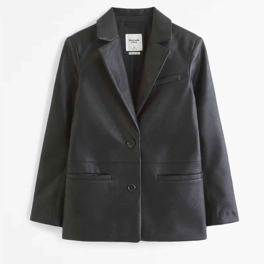 Abercrombie Vegan Leather Blazer